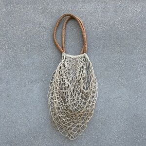 Leather Mesh Market Tote, designer